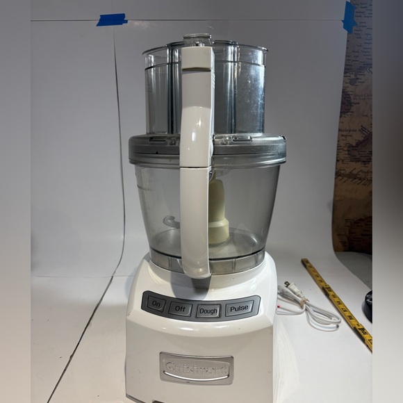 Cuisinart Food Processor Model FP-14 White Tested & Working As Pictured